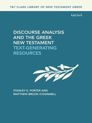 cover image of Discourse Analysis and the Greek New Testament